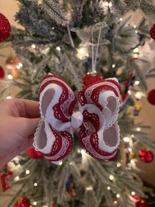Red and Pink Boutique Bow - 4 inches
