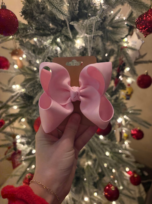 Solid Pink Boutique Bow - 4 inches